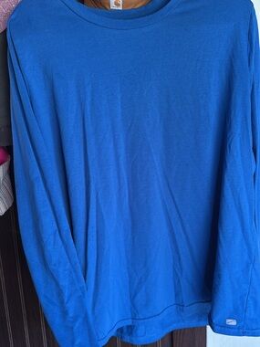 Soft Style butter soft under scrub Men/women’s Long Sleeve Shirt Blue